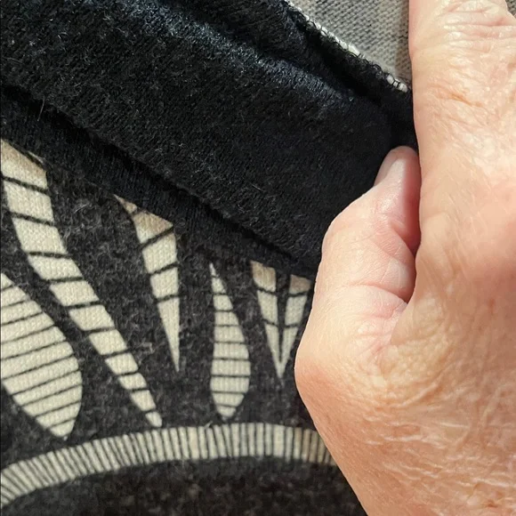 Aryeh Black and Gray Cowl Neck Sweater - Picture 2 of 3